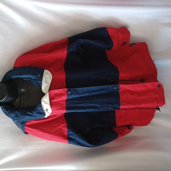 Pacific Trail Medium weight Jacket, Red/white/blue, hood, zip - Picture 1 of 9